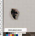 Terracotta fragment of a lekythos (oil flask), Terracotta, Greek, Attic