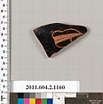 Terracotta fragment of an oinochoe (jug)?, Terracotta, Greek, Attic