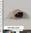 Terracotta fragment of a skyphos (deep drinking cup), Terracotta, Greek, Attic