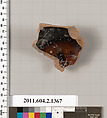 Terracotta fragment of a skyphos (deep drinking cup), Terracotta, Greek, Attic
