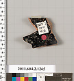 Terracotta rim fragment of a skyphos (deep drinking cup), Terracotta, Greek, Attic