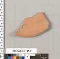 Terracotta fragment of an oinochoe (jug)?, Terracotta, Greek, Attic