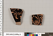 Terracotta fragments of skyphoi (deep drinking cups), Terracotta, Greek, Attic