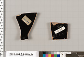 Terracotta fragments of skyphoi (deep drinking cups), Terracotta, Greek, Attic