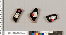 Terracotta fragments of skyphoi (deep drinking cups), Terracotta, Greek, Attic