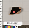 Terracotta rim fragment of a skyphos (deep drinking cup), Terracotta, Greek, Attic