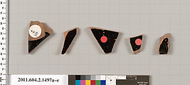 Terracotta fragments of skyphoi (deep drinking cups), Terracotta, Greek, Attic