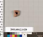 Terracotta fragment of a skyphos (deep drinking cup)?, Terracotta, Greek, Attic