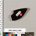 Terracotta fragment of a skyphos (deep drinking cup), Terracotta, Greek, Attic