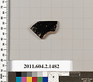 Terracotta fragment of a skyphos (deep drinking cup), Terracotta, Greek, Attic