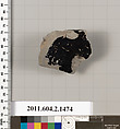 Terracotta fragment of a skyphos (deep drinking cup)?, Terracotta, Greek, Attic