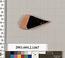Terracotta fragment of a skyphos (deep drinking cup), Terracotta, Greek, Attic