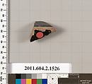 Terracotta fragment of a skyphos (deep drinking cup), Terracotta, Greek, Attic