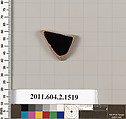 Terracotta fragment of a skyphos (deep drinking cup), Terracotta, Greek, Attic
