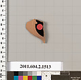 Terracotta fragment of a skyphos (deep drinking cup), Terracotta, Greek, Attic