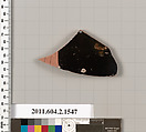 Terracotta fragment of a skyphos (deep drinking cup), Terracotta, Greek, Attic