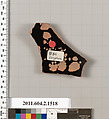 Terracotta fragment of a skyphos (deep drinking cup), Terracotta, Greek, Attic