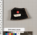 Terracotta fragment of a skyphos (deep drinking cup), Terracotta, Greek, Attic