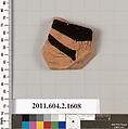 Terracotta fragment of a skyphos (deep drinking cup), Terracotta, Greek, Attic
