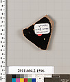 Terracotta fragment of a skyphos (deep drinking cup), Terracotta, Greek, Attic
