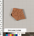 Terracotta fragment of a skyphos (deep drinking cup), Terracotta, Greek, Attic