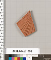 Terracotta fragment of a skyphos (deep drinking cup), Terracotta, Greek, Attic