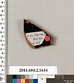 Terracotta fragment of a skyphos (deep drinking cup), Terracotta, Greek, Attic