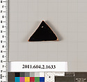 Terracotta fragment of a skyphos (deep drinking cup), Terracotta, Greek, Attic