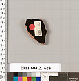 Terracotta fragment of a skyphos (deep drinking cup), Terracotta, Greek, Attic