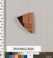 Terracotta fragment of a skyphos (deep drinking cup), Terracotta, Greek, Attic