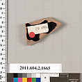 Terracotta fragment of a skyphos (deep drinking cup), Terracotta, Greek, Attic