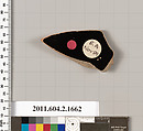 Terracotta fragment of a skyphos (deep drinking cup), Terracotta, Greek, Attic