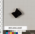 Terracotta fragment of a skyphos (deep drinking cup), Terracotta, Greek, Attic
