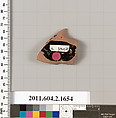 Terracotta fragment of a skyphos (deep drinking cup), Terracotta, Greek, Attic