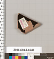 Terracotta fragment of a skyphos (deep drinking cup), Terracotta, Greek, Attic