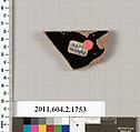 Terracotta rim fragment of a skyphos (deep drinking cup), Terracotta, Greek, Attic