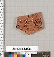 Terracotta fragment of a skyphos (deep drinking cup), Terracotta, Greek, Attic