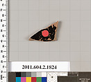 Terracotta fragment of a skyphos (deep drinking cup), Terracotta, Greek, Attic