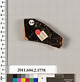 Terracotta rim fragment of a skyphos (deep drinking cup), Terracotta, Greek, Attic