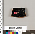 Terracotta rim fragment of a skyphos (deep drinking cup), Terracotta, Greek, Attic