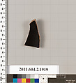 Terracotta fragment of a skyphos (deep drinking cup), Terracotta, Greek, Attic