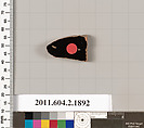 Terracotta fragment of a skyphos (deep drinking cup), Terracotta, Greek, Attic