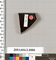 Terracotta rim fragment of a skyphos (deep drinking cup), Terracotta, Greek, Attic