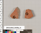 Terracotta fragments of skyphoi (deep drinking cups), Terracotta, Greek, Attic