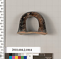 Terracotta fragment of a skyphos (deep drinking cup), Terracotta, Greek, Attic