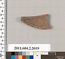 Terracotta fragment of an askos (flask with a spout and handle over the top), Terracotta, Greek, Attic