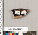 Terracotta fragment of a plate, Terracotta, Greek, Attic