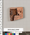 Terracotta fragment of a pot; glazed on the inside, Terracotta, Greek, Attic