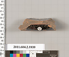 Terracotta fragment of a skyphos (deep drinking cup), Terracotta, Greek, Attic