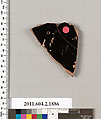 Terracotta fragment of a skyphos (deep drinking cup), Terracotta, Greek, Attic